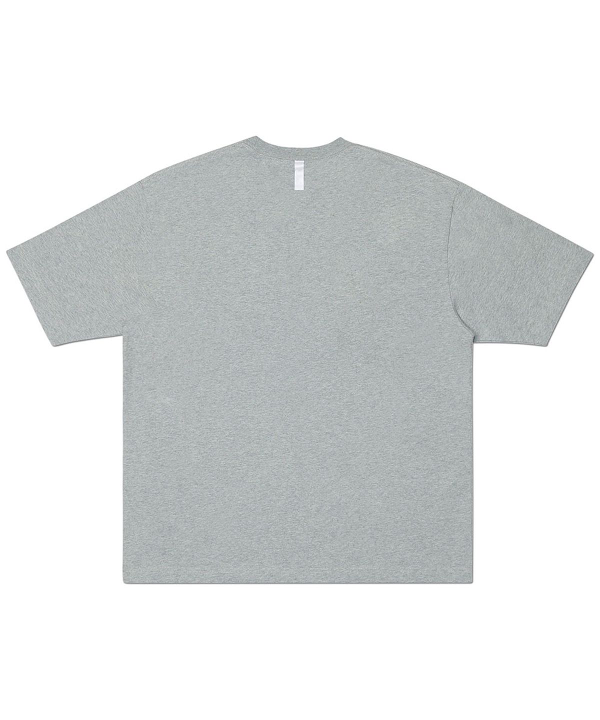 노매뉴얼(NOMANUAL) NM TEXT LOGO T-SHIRT - MELANGE