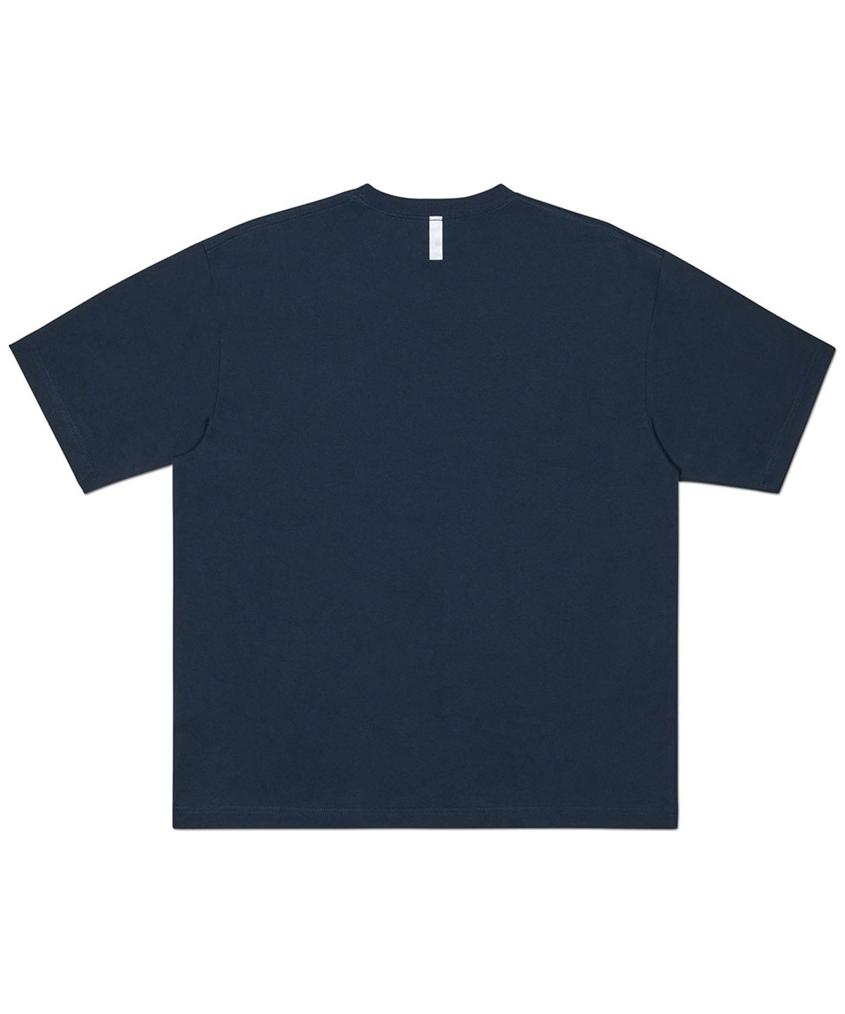 노매뉴얼(NOMANUAL) ROUGH TEXTURE PRINT T-SHIRT - DARK NAVY