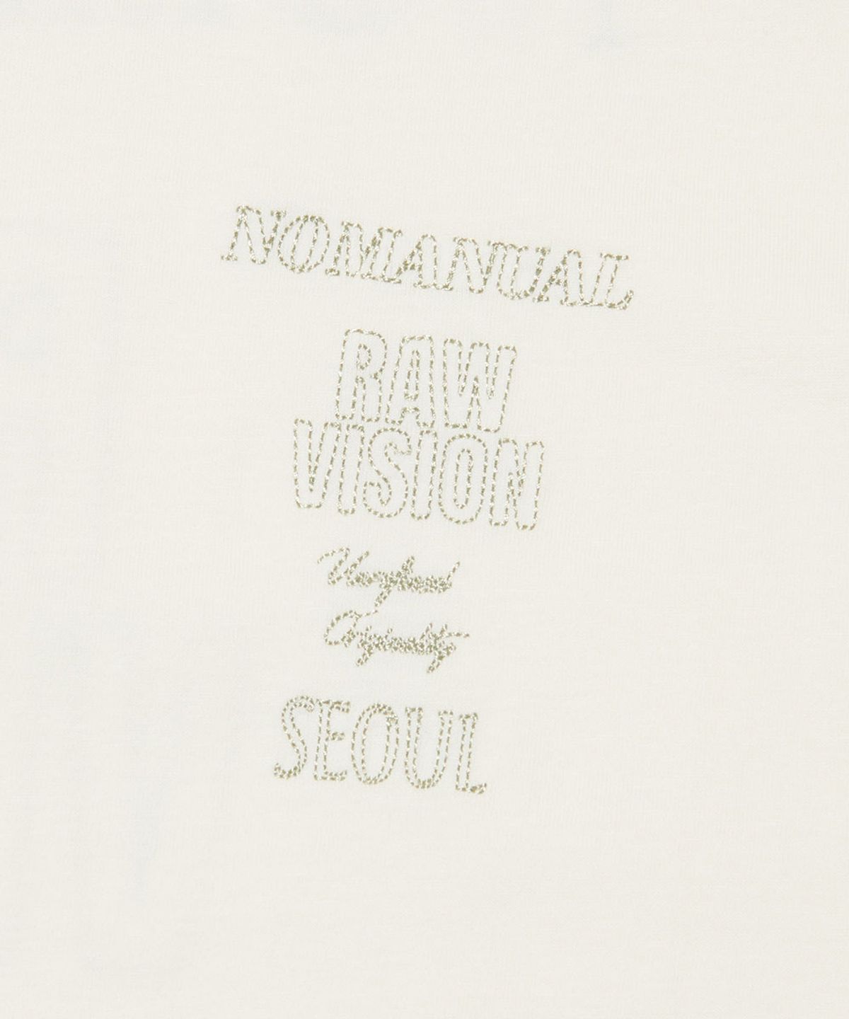 노매뉴얼(NOMANUAL) N.I T-SHIRT - CREAM