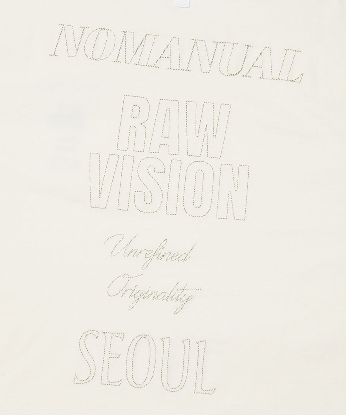 노매뉴얼(NOMANUAL) N.I T-SHIRT - CREAM