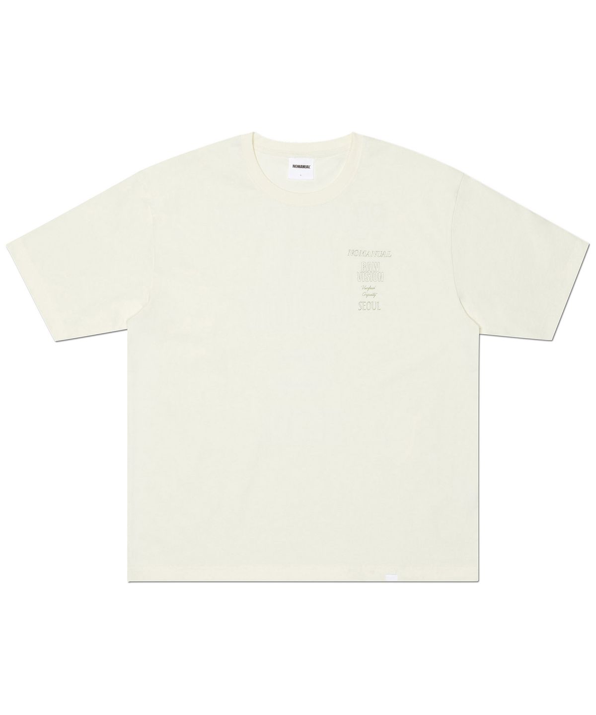 노매뉴얼(NOMANUAL) N.I T-SHIRT - CREAM