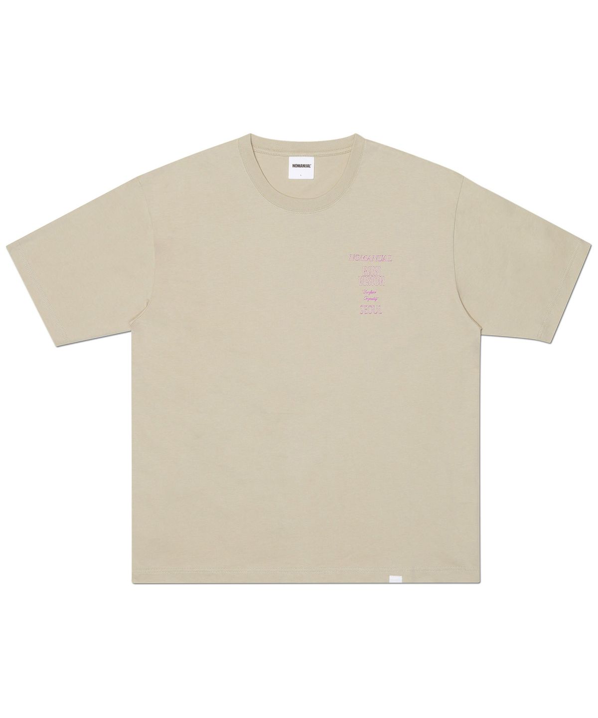 노매뉴얼(NOMANUAL) N.I T-SHIRT - WARM GRAY