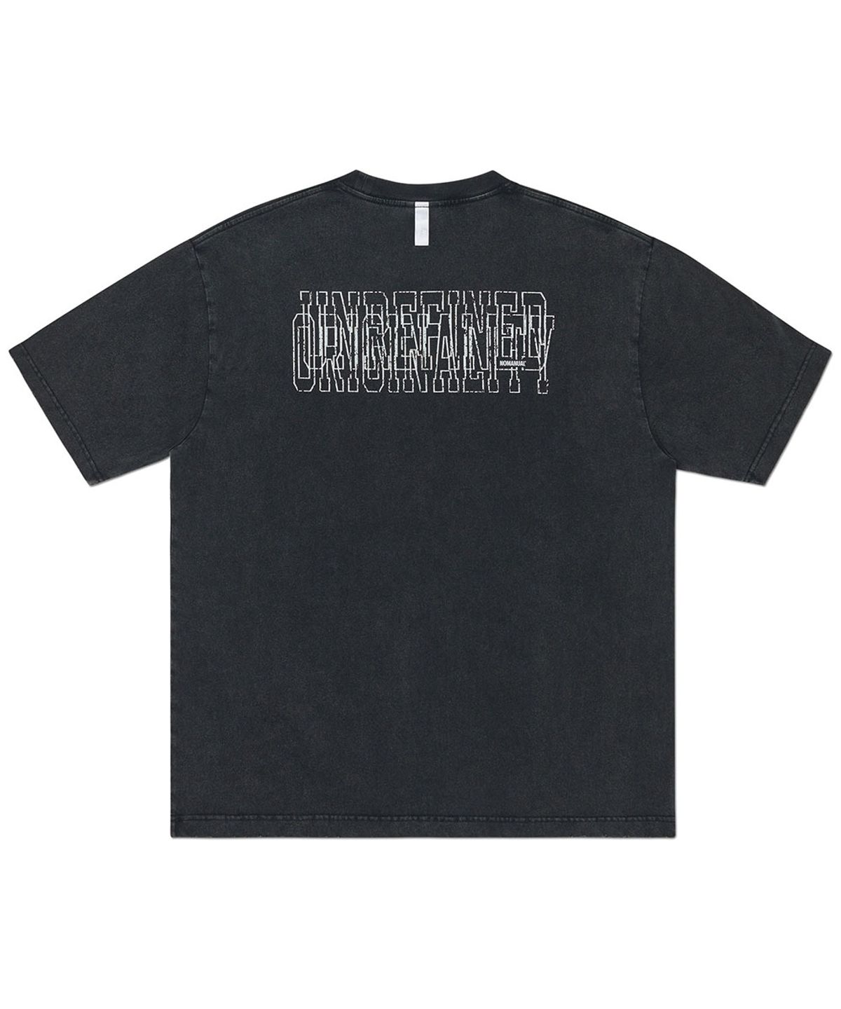 노매뉴얼(NOMANUAL) NM SKULL T-SHIRT - WASHED BLACK
