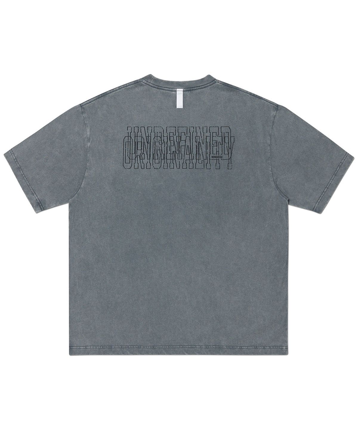 노매뉴얼(NOMANUAL) NM SKULL T-SHIRT - WASHED GRAY