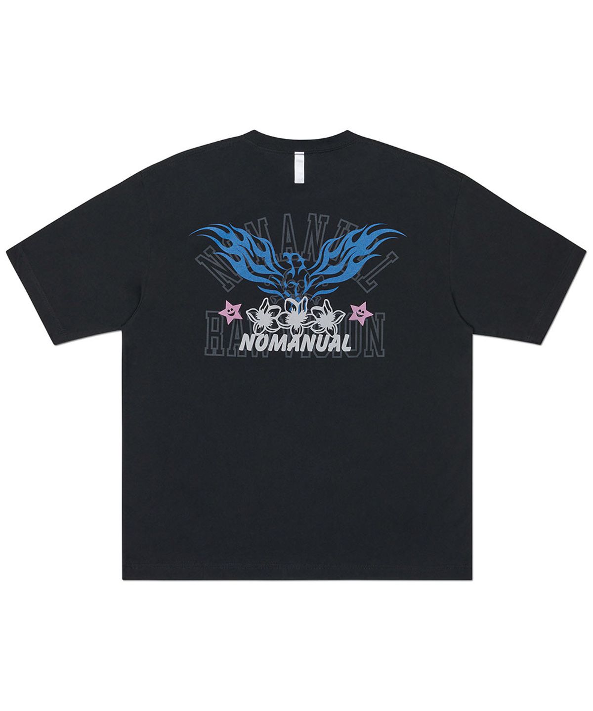 노매뉴얼(NOMANUAL) G.P PRINTED T-SHIRT - BLACK