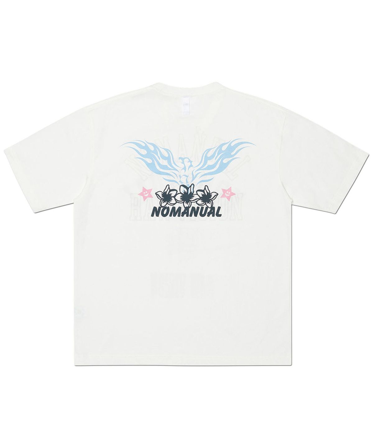 노매뉴얼(NOMANUAL) G.P PRINTED T-SHIRT - VINTAGE WHITE