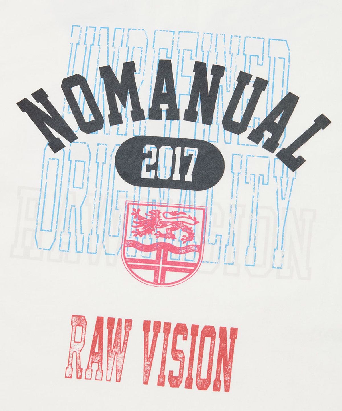 노매뉴얼(NOMANUAL) G.P PRINTED T-SHIRT - VINTAGE WHITE