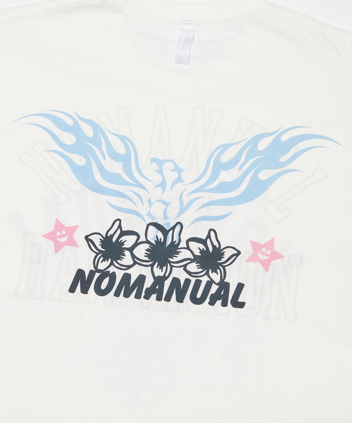 노매뉴얼(NOMANUAL) G.P PRINTED T-SHIRT - VINTAGE WHITE