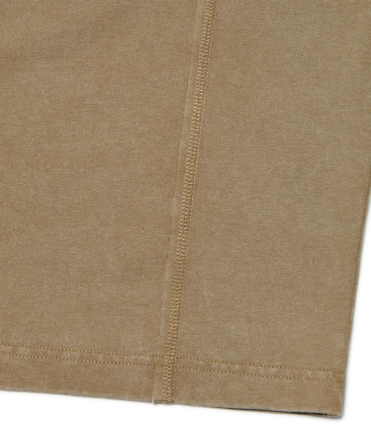 노매뉴얼(NOMANUAL) DUAL SLASH EMBLEM T-SHIRT - WASHED BROWN