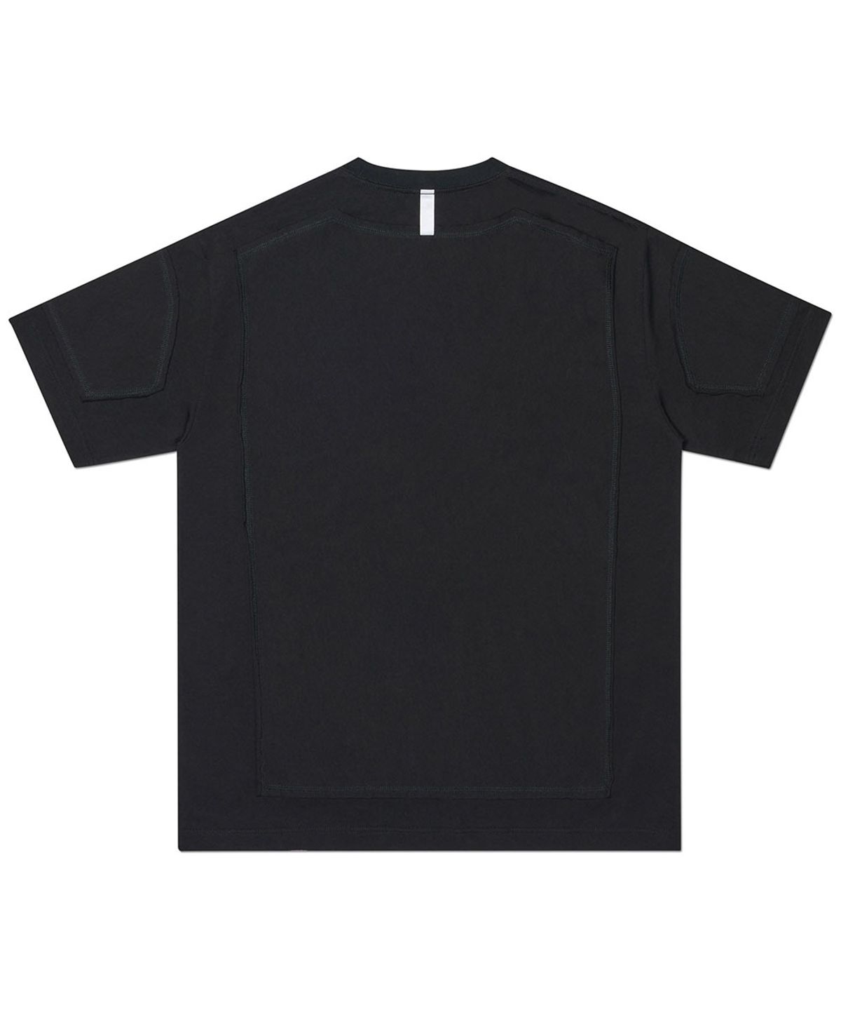노매뉴얼(NOMANUAL) OVERLAY T-SHIRT - BLACK
