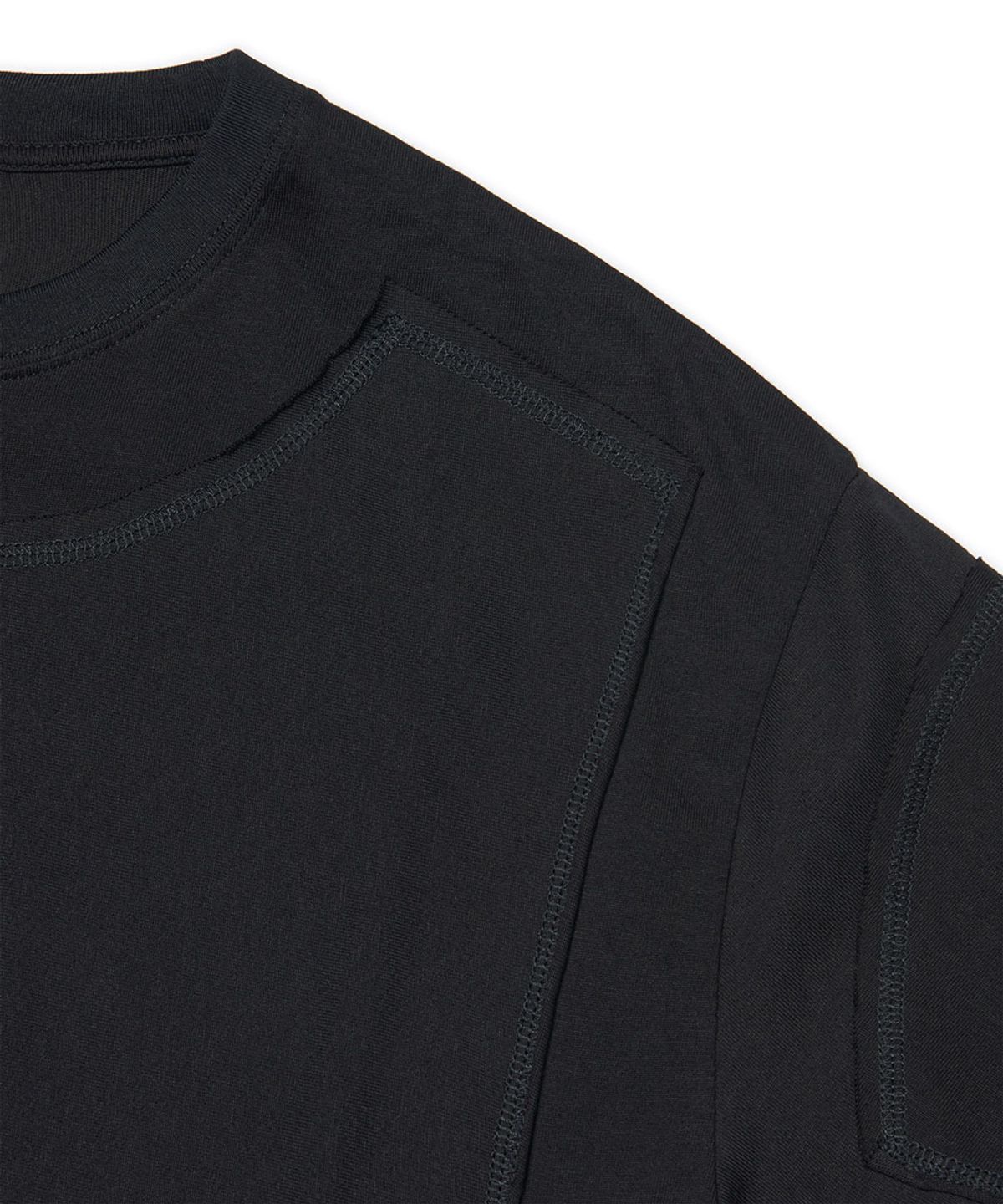 노매뉴얼(NOMANUAL) OVERLAY T-SHIRT - BLACK