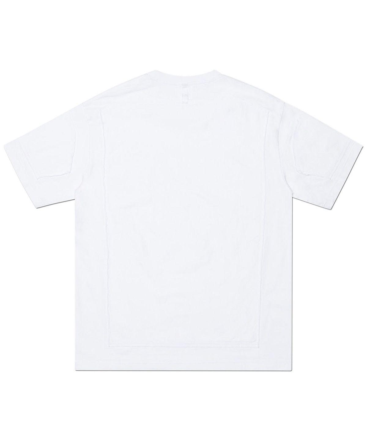 노매뉴얼(NOMANUAL) OVERLAY T-SHIRT - OFF WHITE