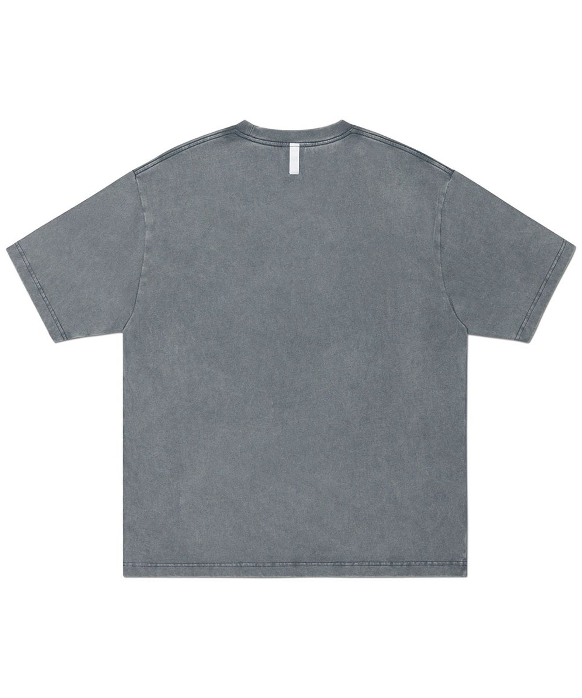 노매뉴얼(NOMANUAL) HEAVY METAL GECKO T-SHIRT - WASHED CHARCOAL