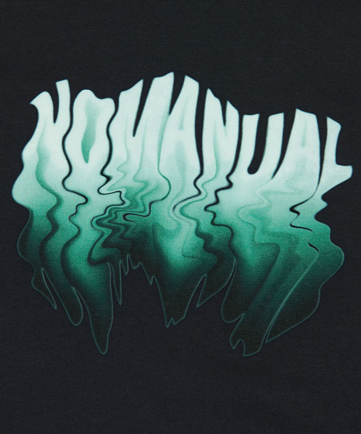 노매뉴얼(NOMANUAL) MELTING LOGO T-SHIRT - BLACK
