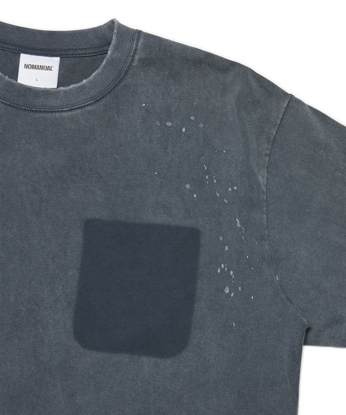 노매뉴얼(NOMANUAL) NM VINTAGE T-SHIRT - WASHED GRAY