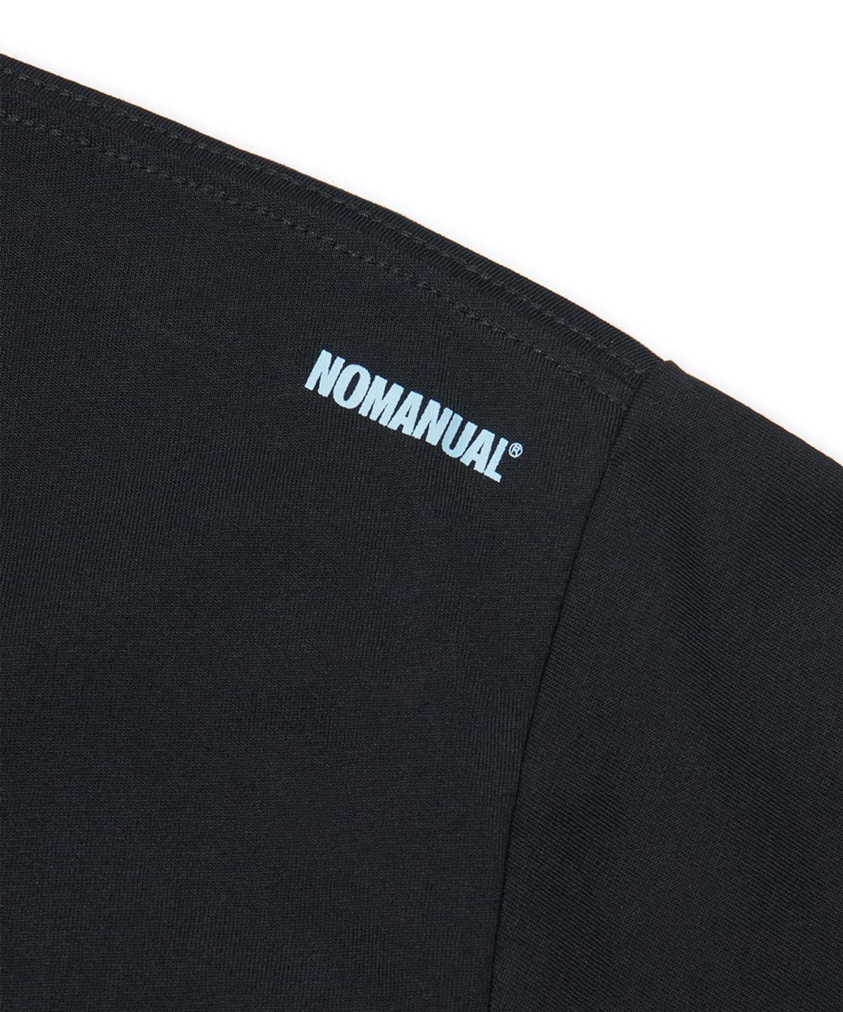 노매뉴얼(NOMANUAL) 2T ARCH LOGO T-SHIRT - BLACK