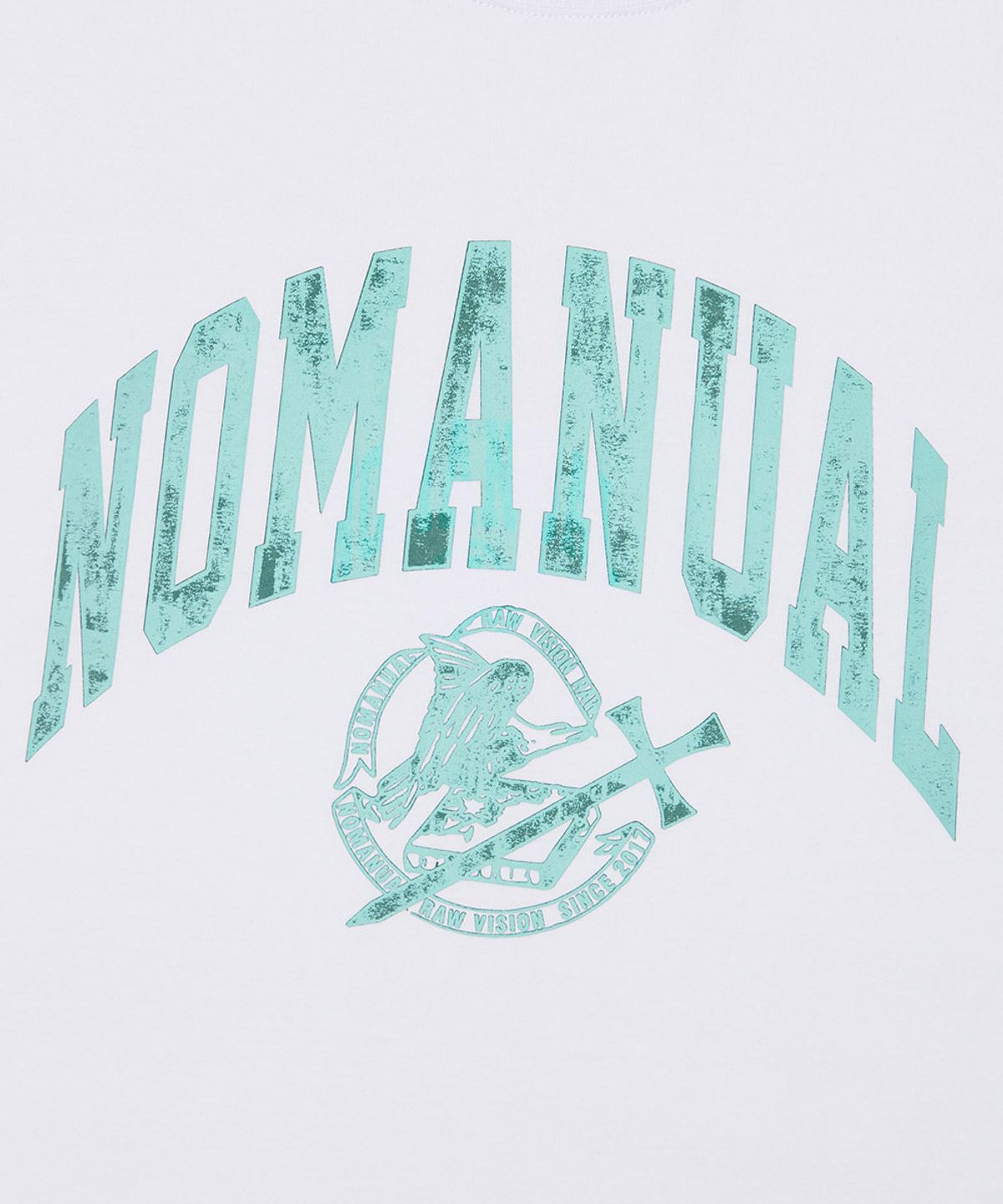 노매뉴얼(NOMANUAL) 2T ARCH LOGO T-SHIRT - WHITE