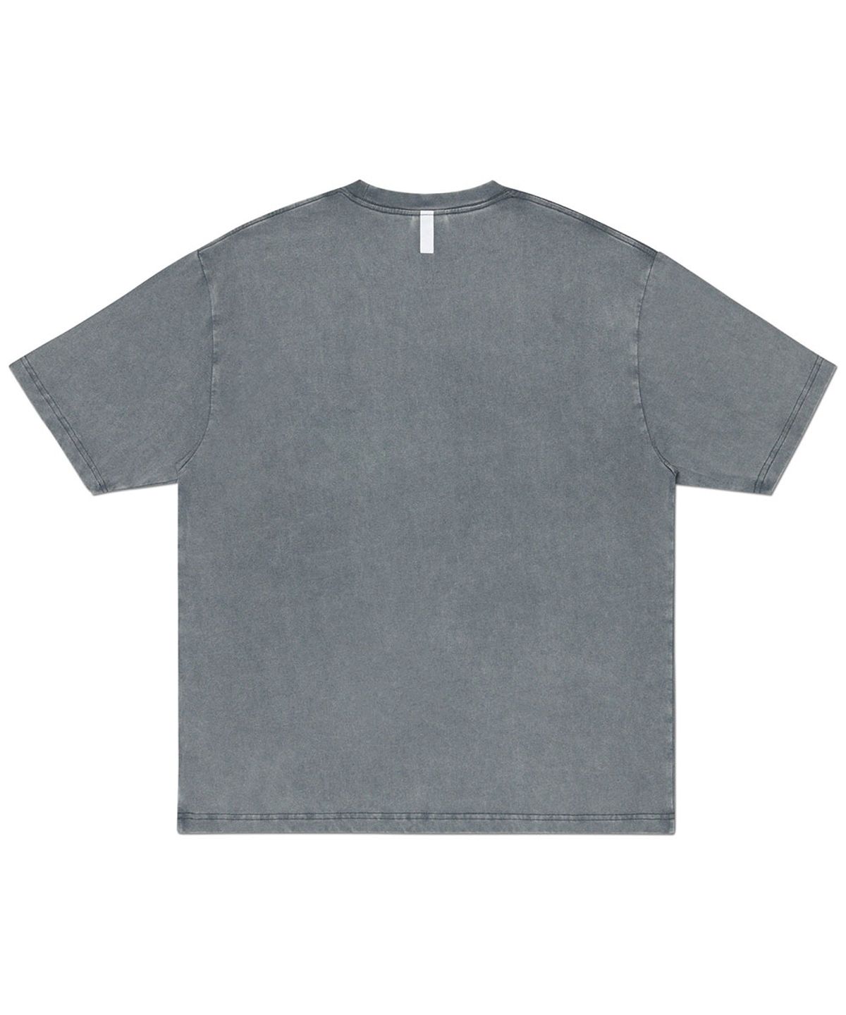 노매뉴얼(NOMANUAL) LAYERED ARCH GRAPHIC T-SHIRT - WASHED CHARCOAL