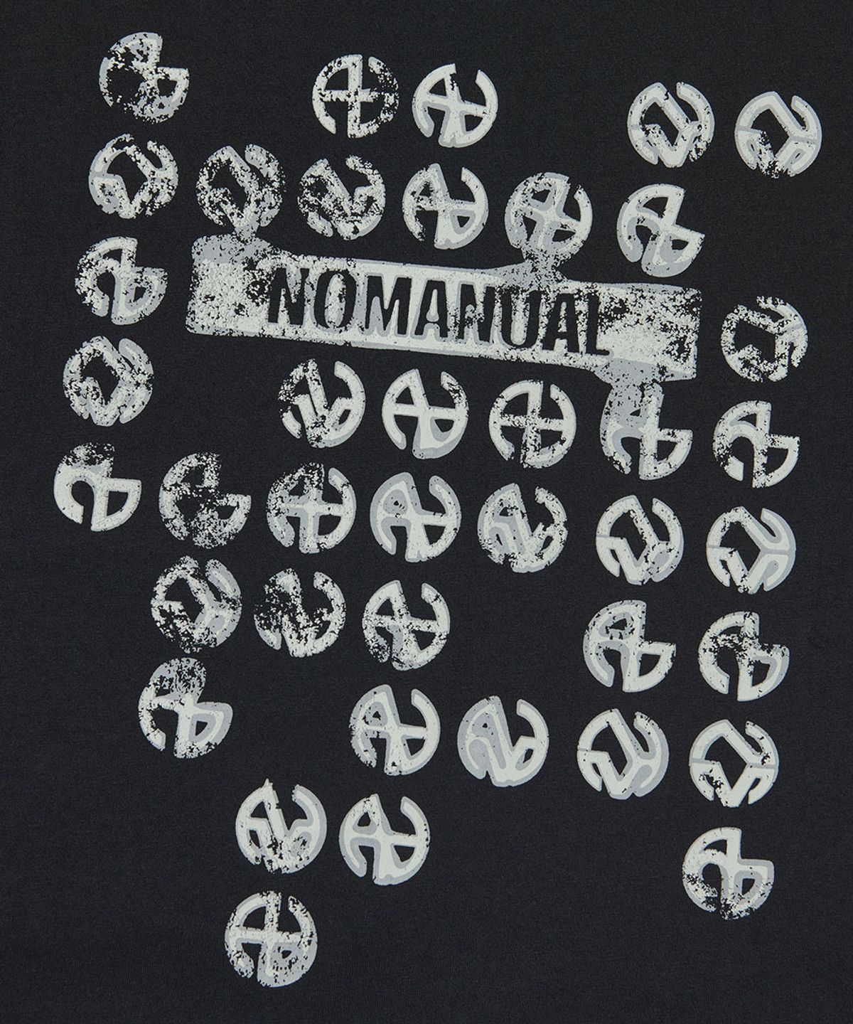 노매뉴얼(NOMANUAL) SYMBOL EVOLUTION GRAPHIC T-SHIRT - BLACK