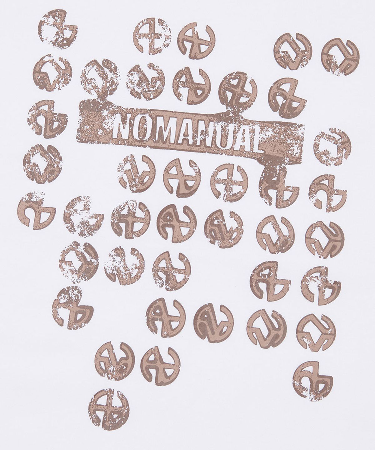 노매뉴얼(NOMANUAL) SYMBOL EVOLUTION GRAPHIC T-SHIRT - WHITE