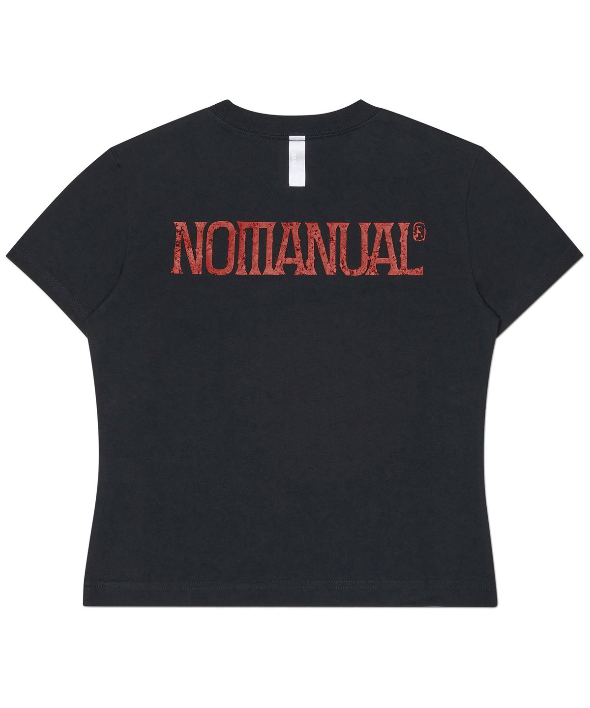 노매뉴얼(NOMANUAL) TWO FACE LOGO T-SHIRT (WOMAN) - BLACK