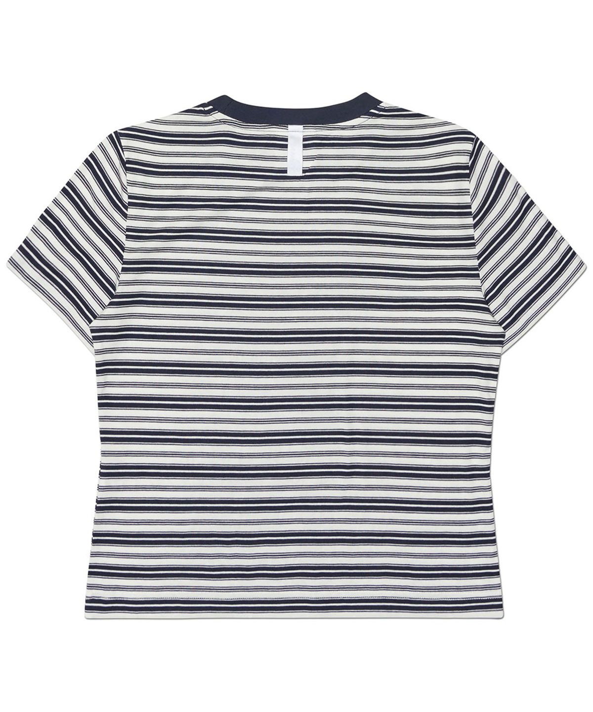 노매뉴얼(NOMANUAL) OFFBEAT STRIPE T-SHIRT (WOMAN) - BLACK