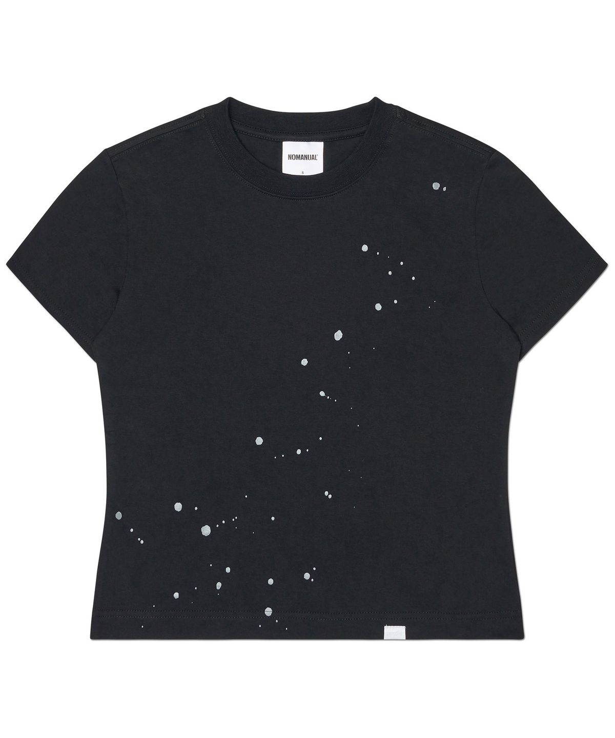 노매뉴얼(NOMANUAL) NM PAINTED T-SHIRT (WOMAN) - BLACK