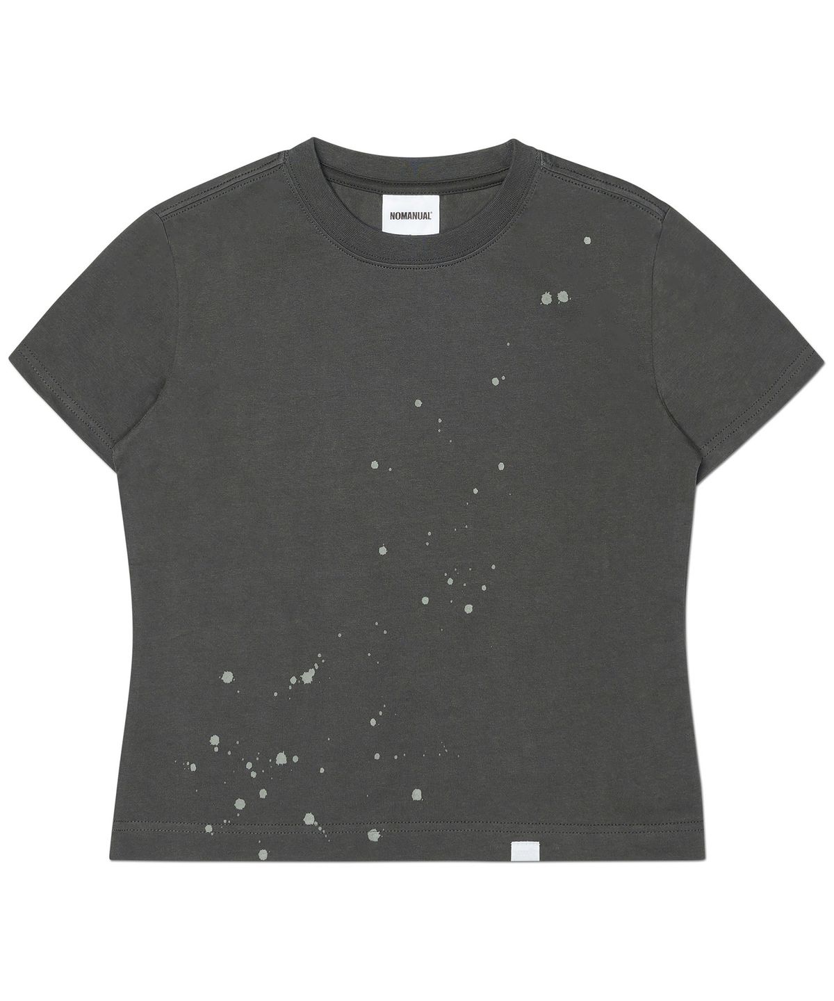 노매뉴얼(NOMANUAL) NM PAINTED T-SHIRT (WOMAN) - CHARCOAL