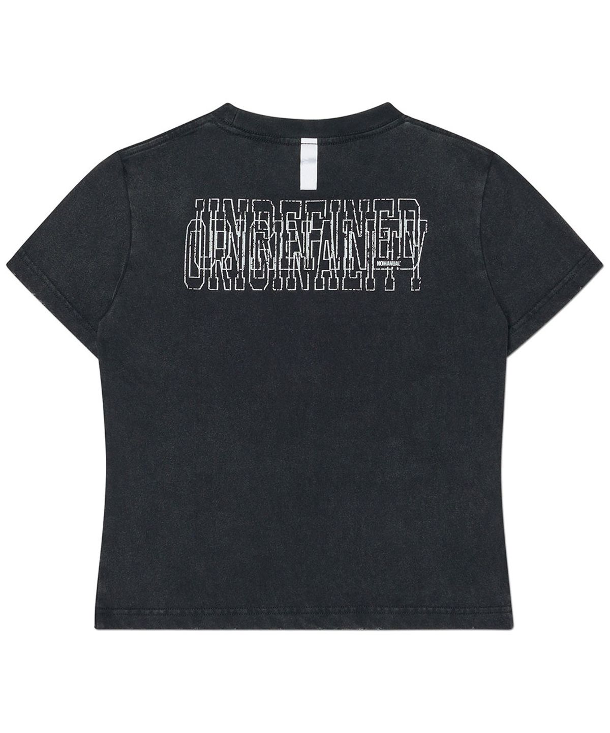 노매뉴얼(NOMANUAL) NM SKULL T-SHIRT (WOMAN) - WASHED BLACK