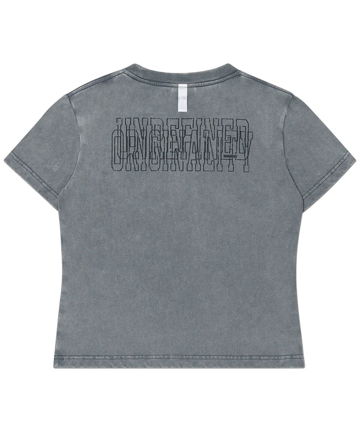 노매뉴얼(NOMANUAL) NM SKULL T-SHIRT (WOMAN) - WASHED GRAY