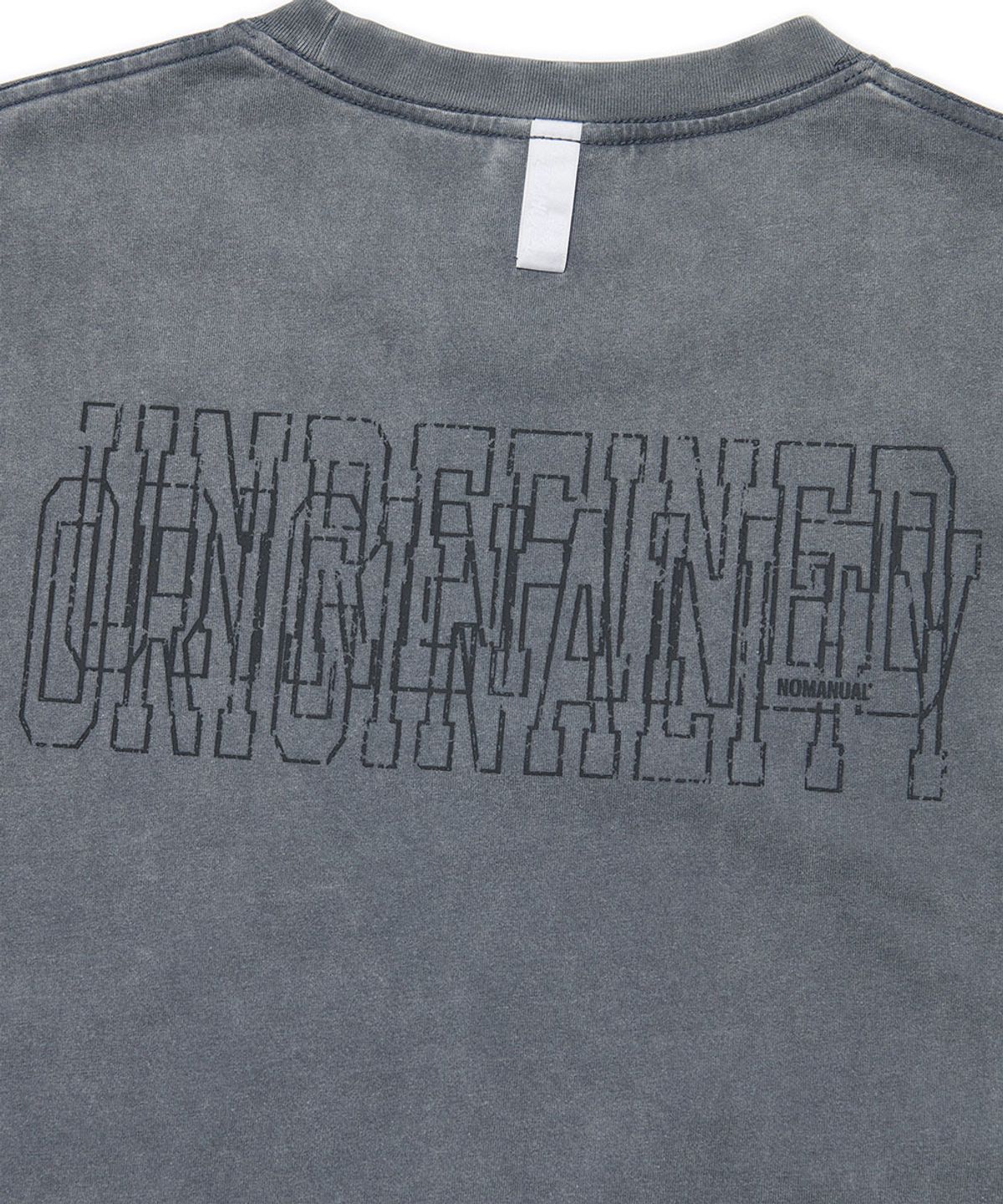 노매뉴얼(NOMANUAL) NM SKULL T-SHIRT (WOMAN) - WASHED GRAY