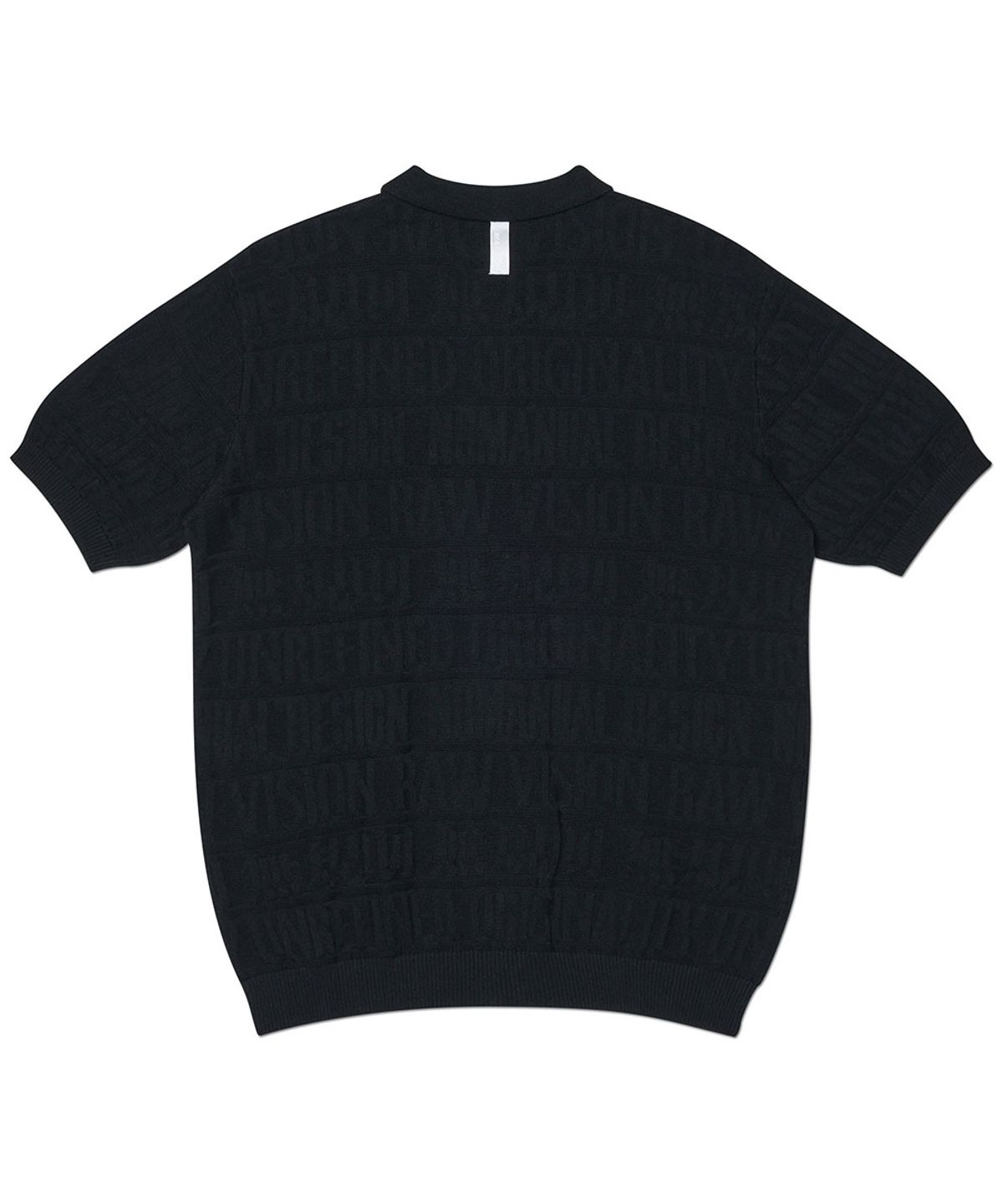 노매뉴얼(NOMANUAL) M.F JACQUARD POLO SHIRT - BLACK