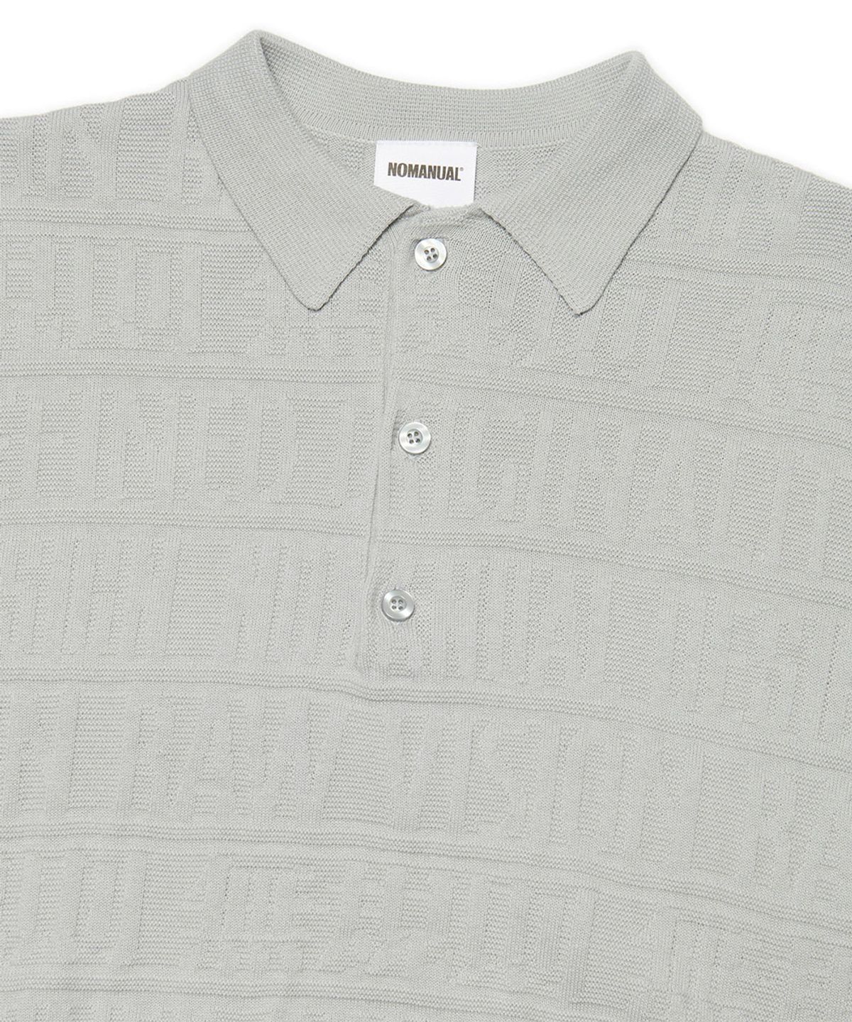 노매뉴얼(NOMANUAL) M.F JACQUARD POLO SHIRT - GRAY