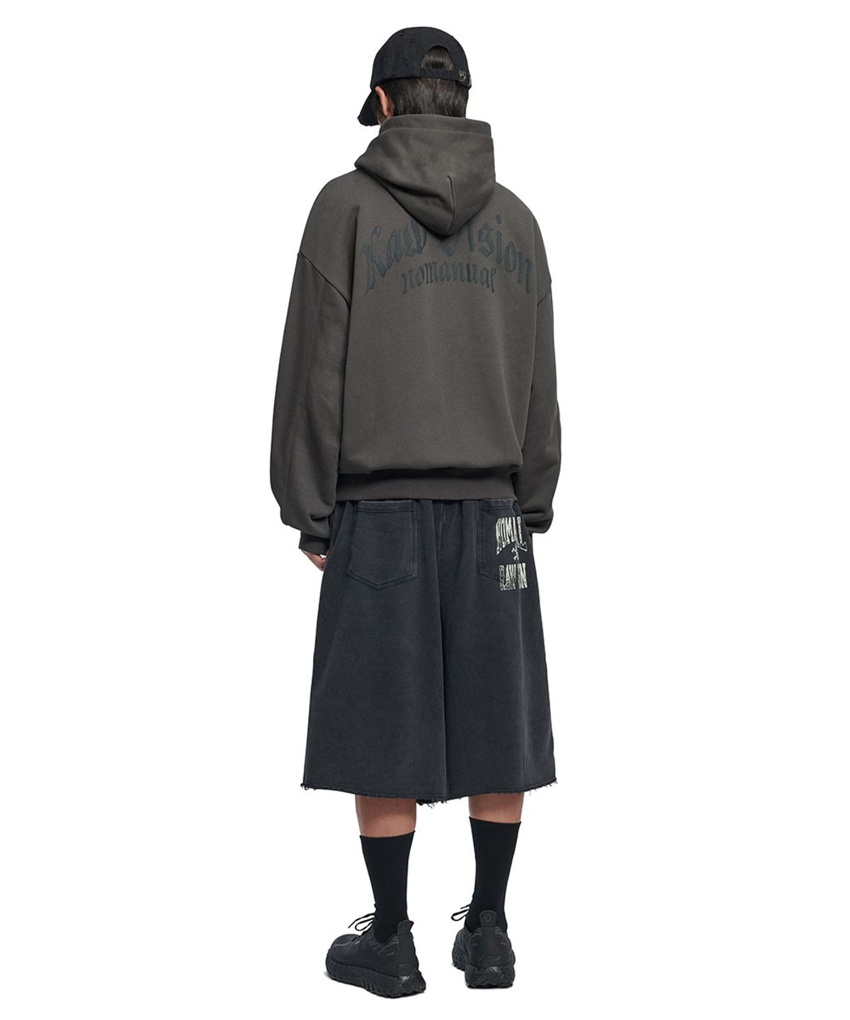 노매뉴얼(NOMANUAL) F.P HOODED ZIP-UP - CHARCOAL