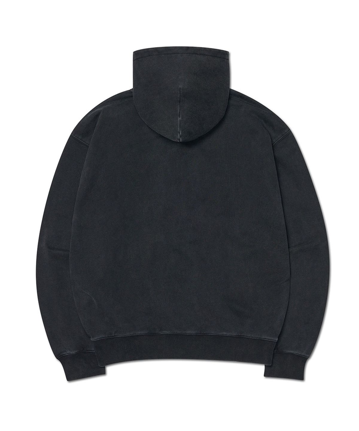 노매뉴얼(NOMANUAL) R.P LAYER HOODED ZIP-UP - WASHED BLACK