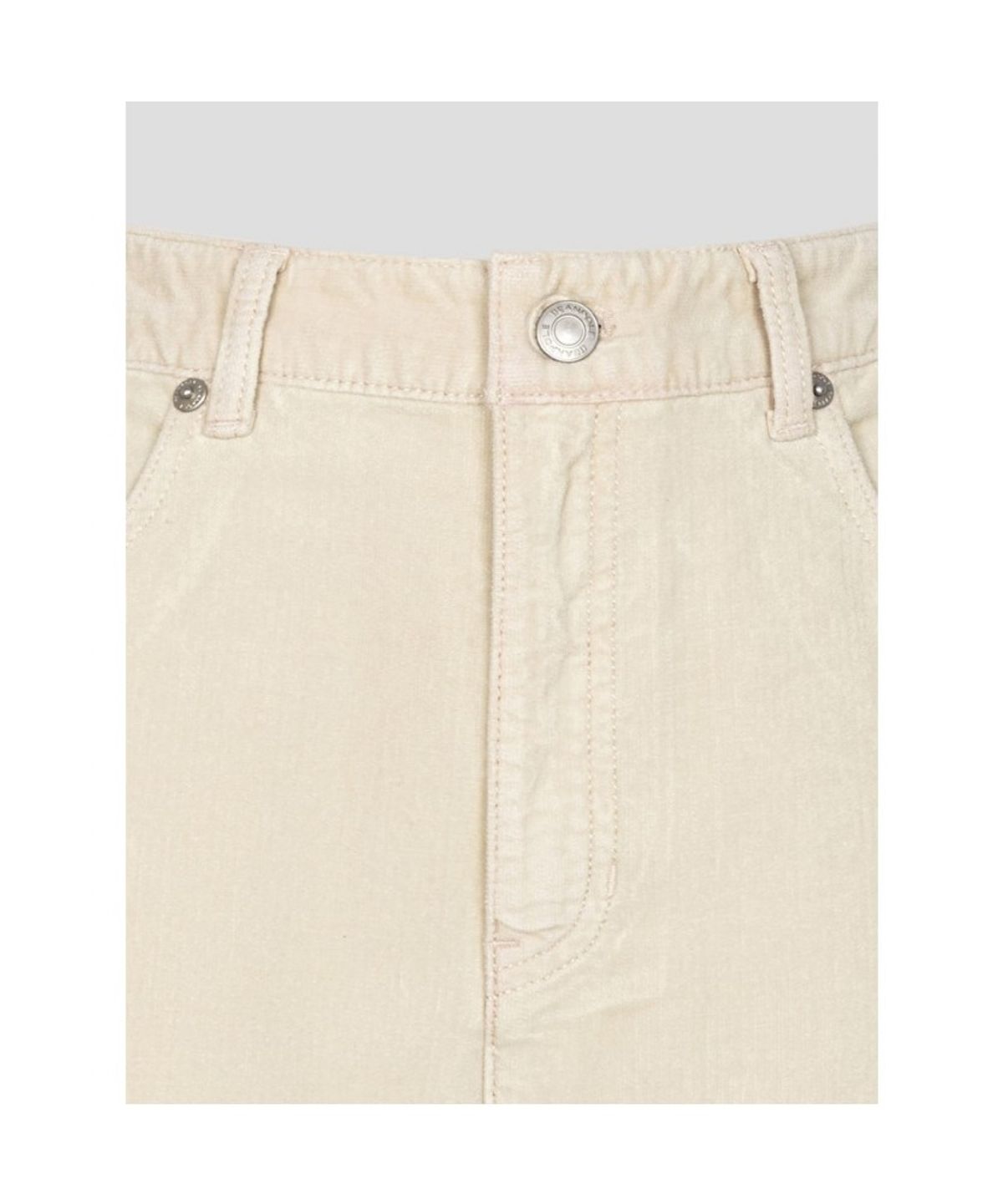 빈폴 레이디스(BEANPOLE LADIES) 세미 와이드 벨벳 데님  베이지 (BF5X21C83A)