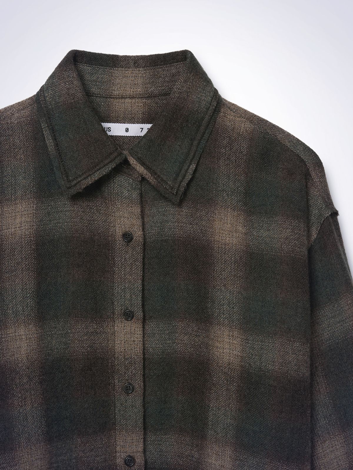하우스공칠이씨(HAUS072C) WOOL CHECK SHIRT BROWN PT