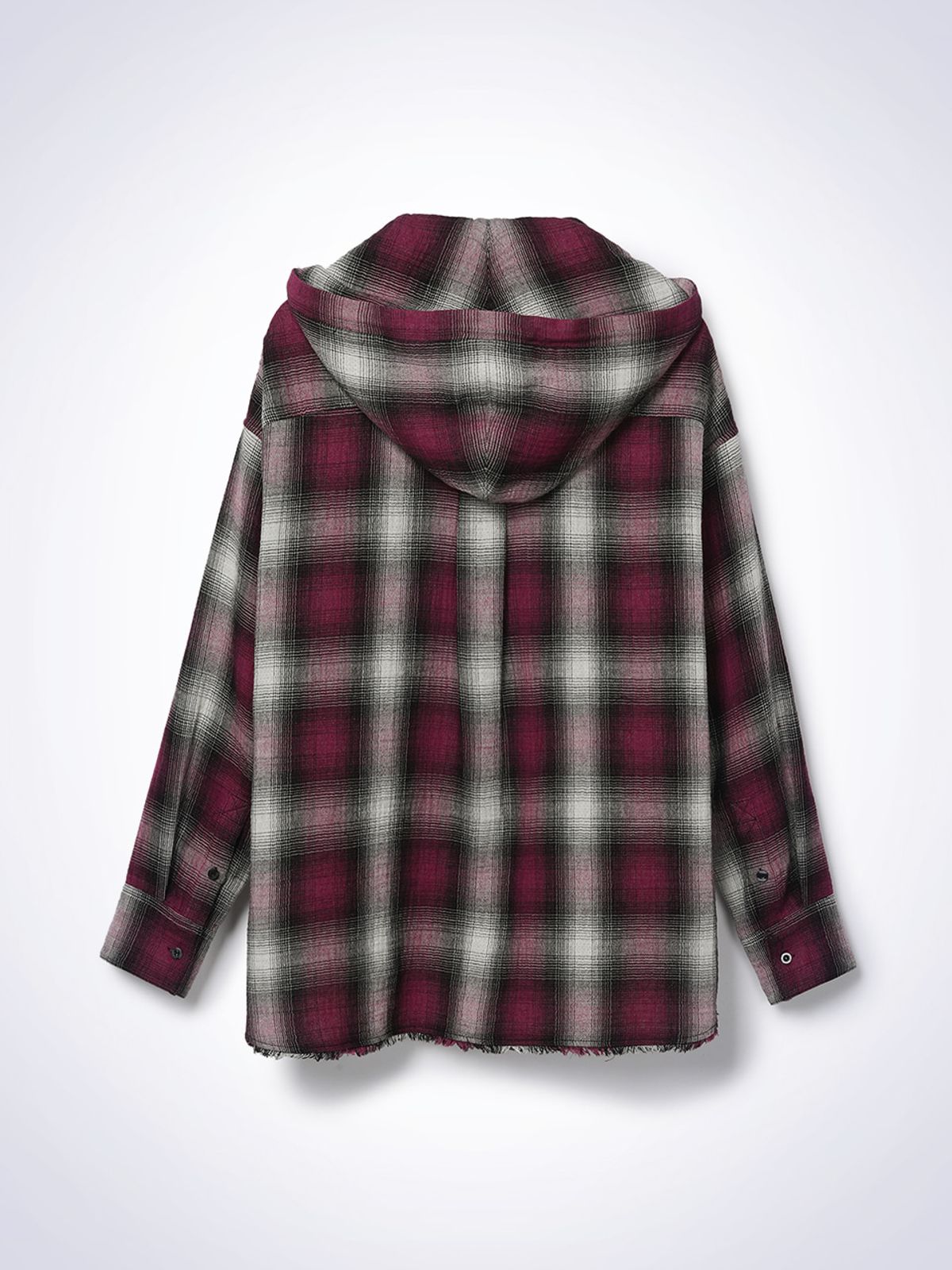 하우스공칠이씨(HAUS072C) CONNIE HOODIE CHECK SHIRT RED PT