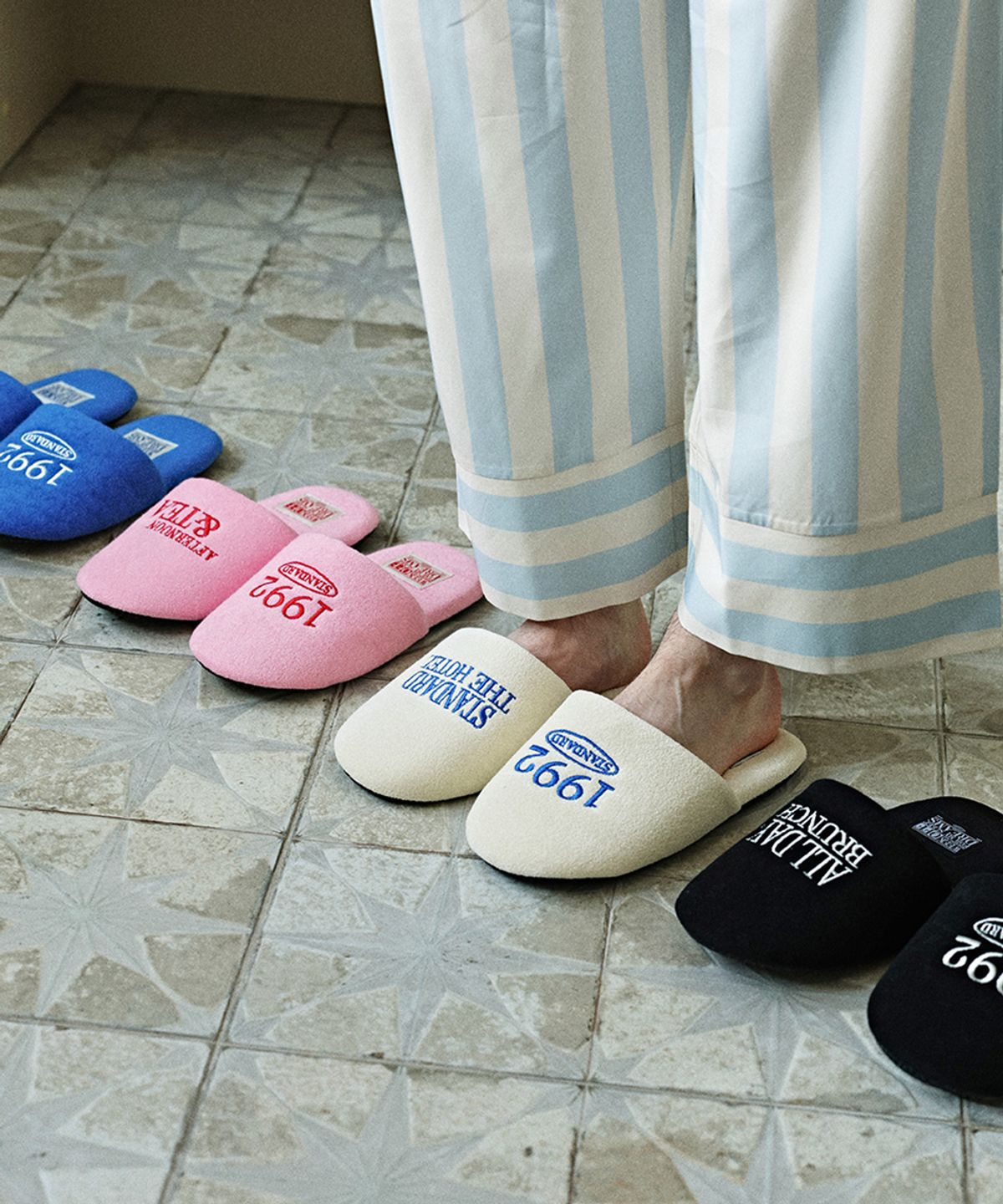 오셀픽(OHSELPIC) (uni) 스위트 호텔 테리 룸 슬리퍼 메모리폼 층간소음 실내화_2Size 아이보리