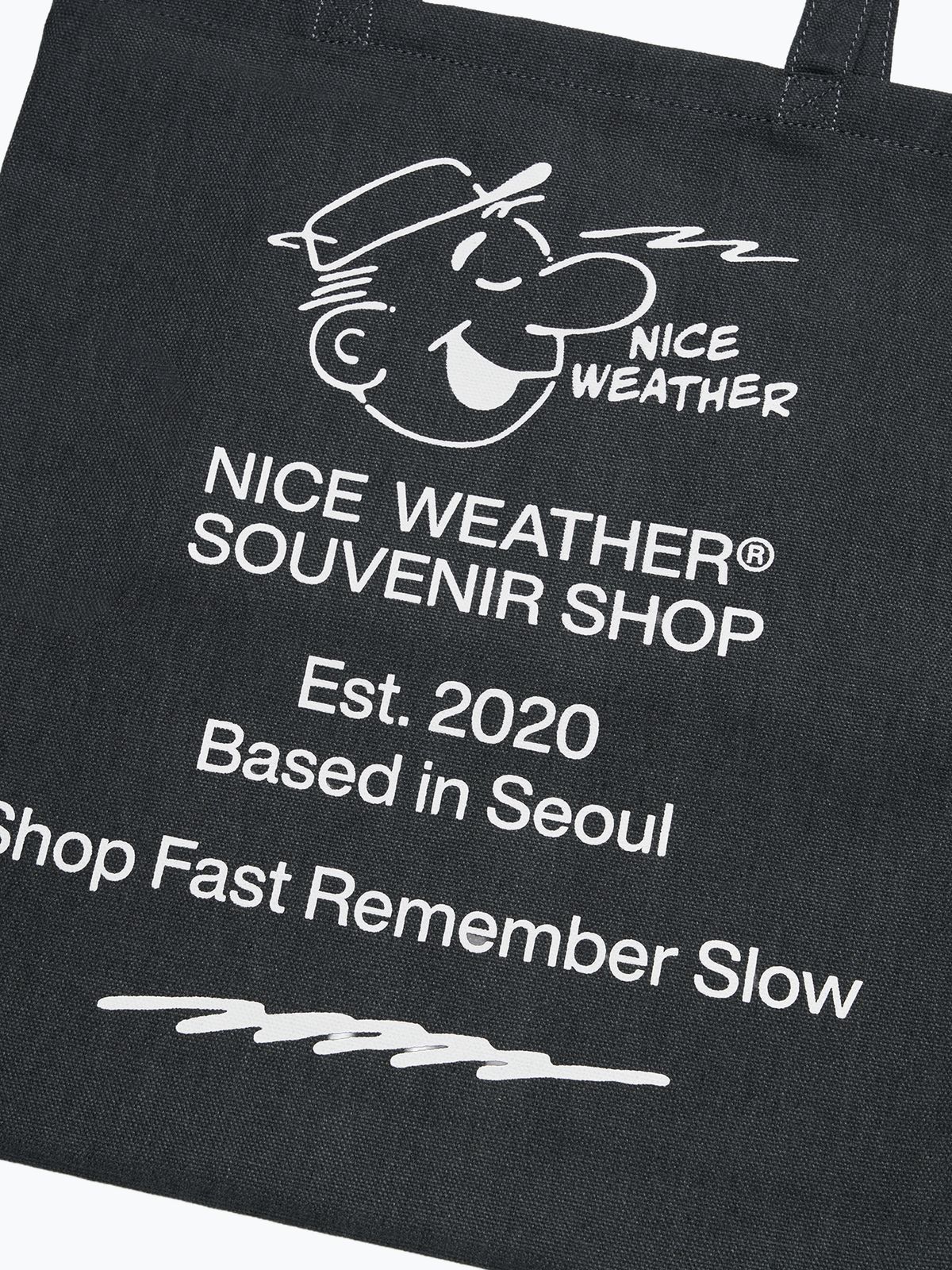 나이스웨더(NICEWEATHER) NW 수베니어 가이 토트백 (블랙)
