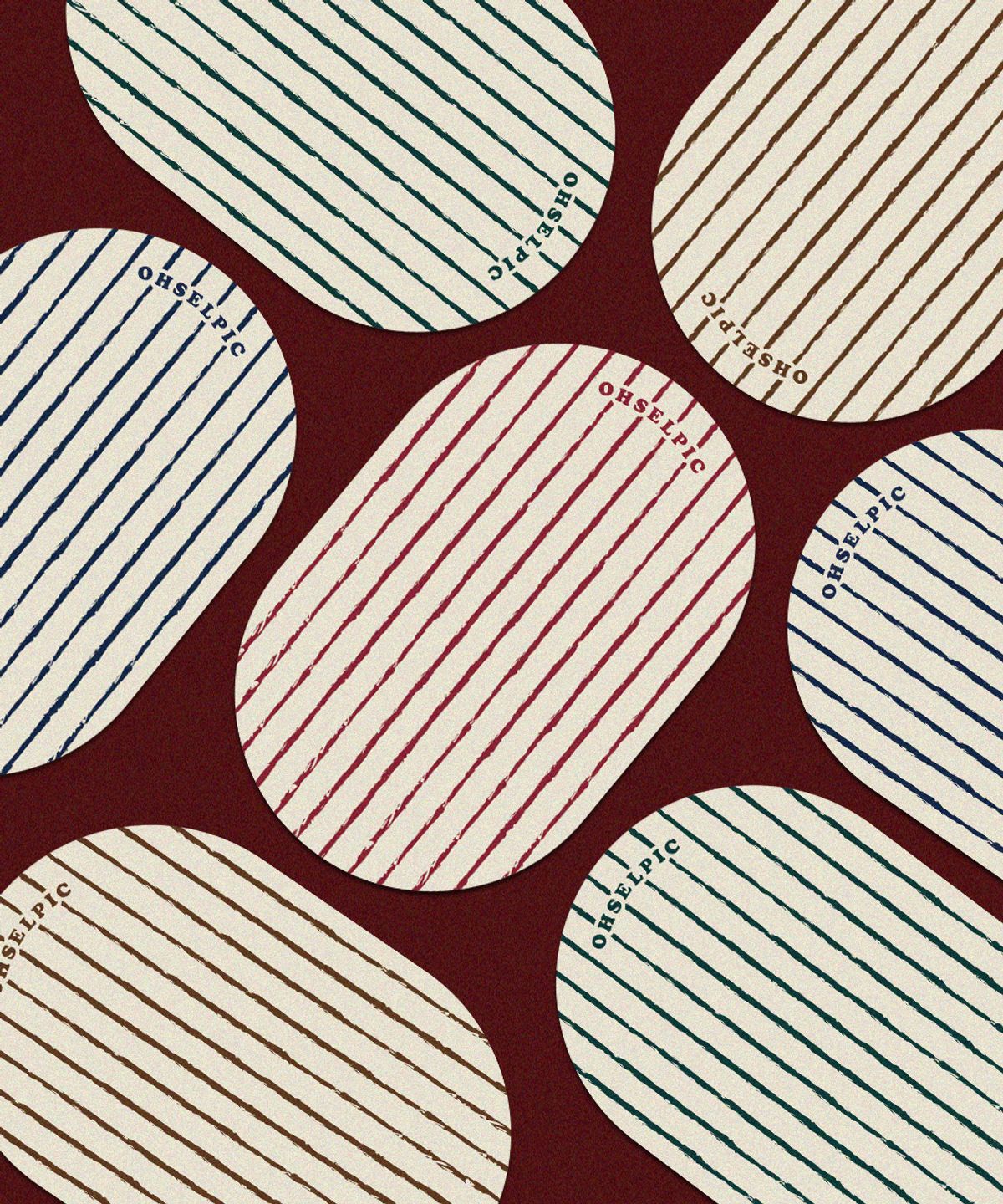 오셀픽(OHSELPIC) 스트라이프 규조토 발매트 세트 M(60x40)+L(120x40) 4Color