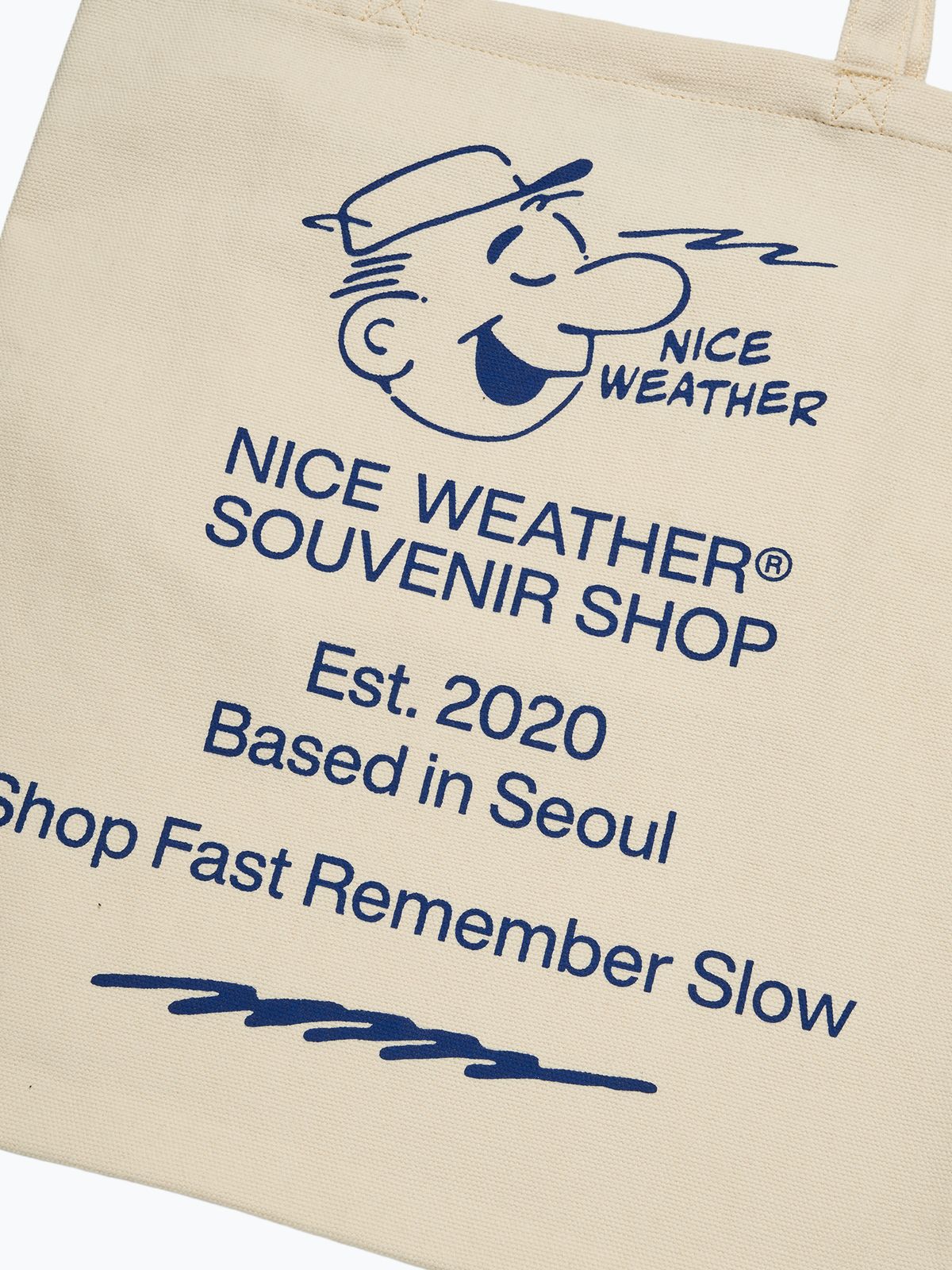나이스웨더(NICEWEATHER) NW 수베니어 가이 토트백 (바닐라)