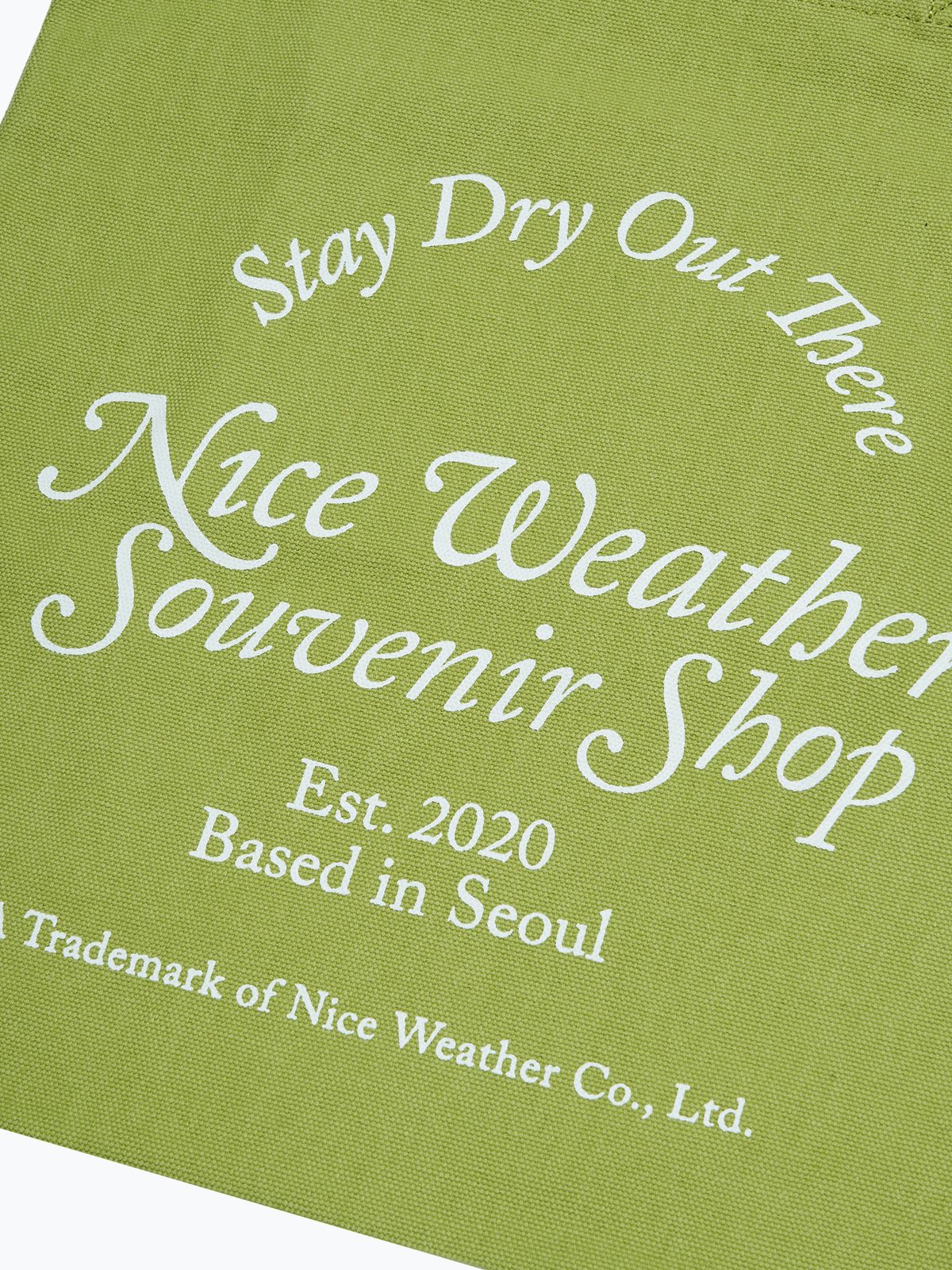 나이스웨더(NICEWEATHER) NW NWSS 토트백 (라임)