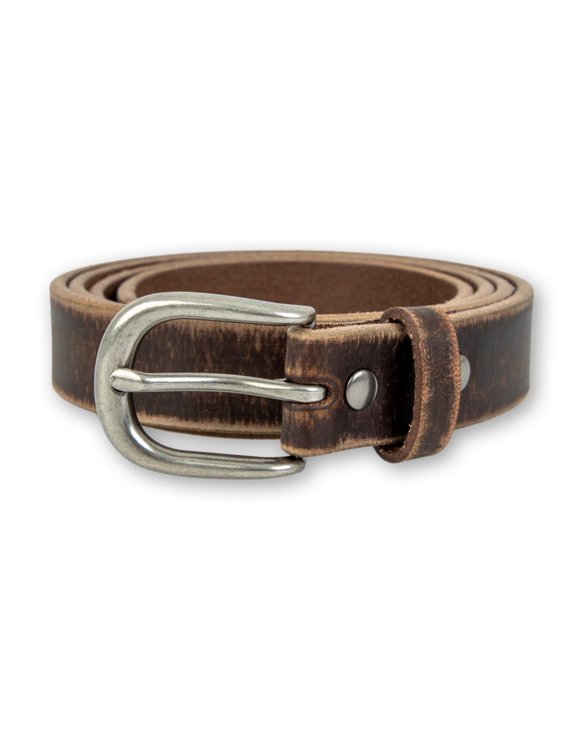 미디엄스(MEDIUMS) Distressed Full-Grain Leather Belt (디스트레스드 풀 그레인 레더 벨트)