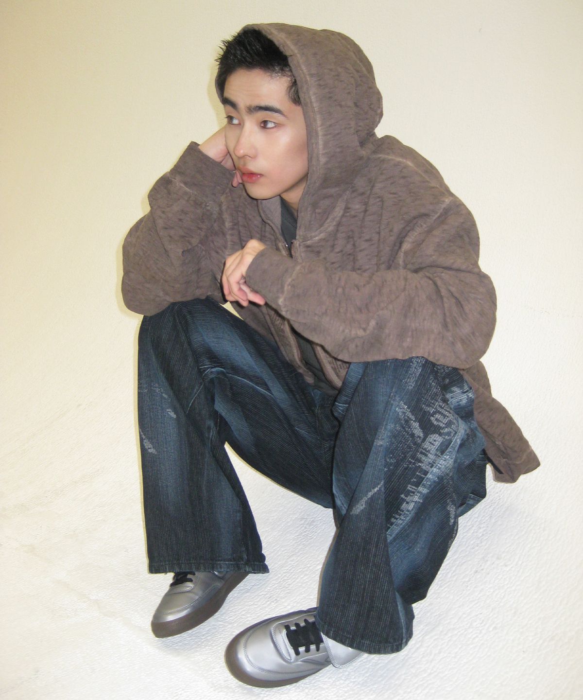 엔드릭스(EDLIX) Vintage lining printed denim (indigo blue)