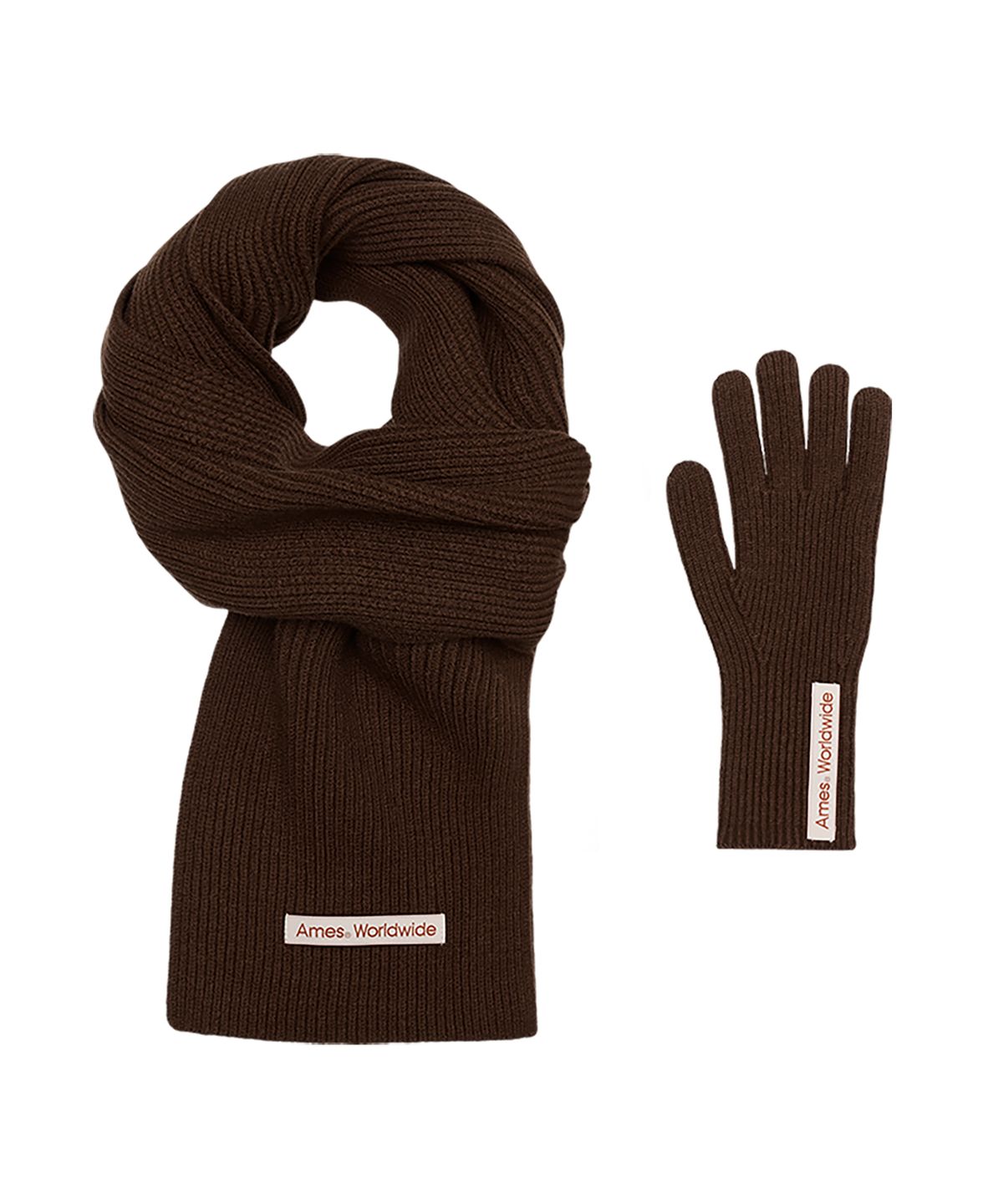 아메스 월드와이드(AMES-WORLDWIDE) KNIT GLOVES & MUFFLER SET (7COLOR)