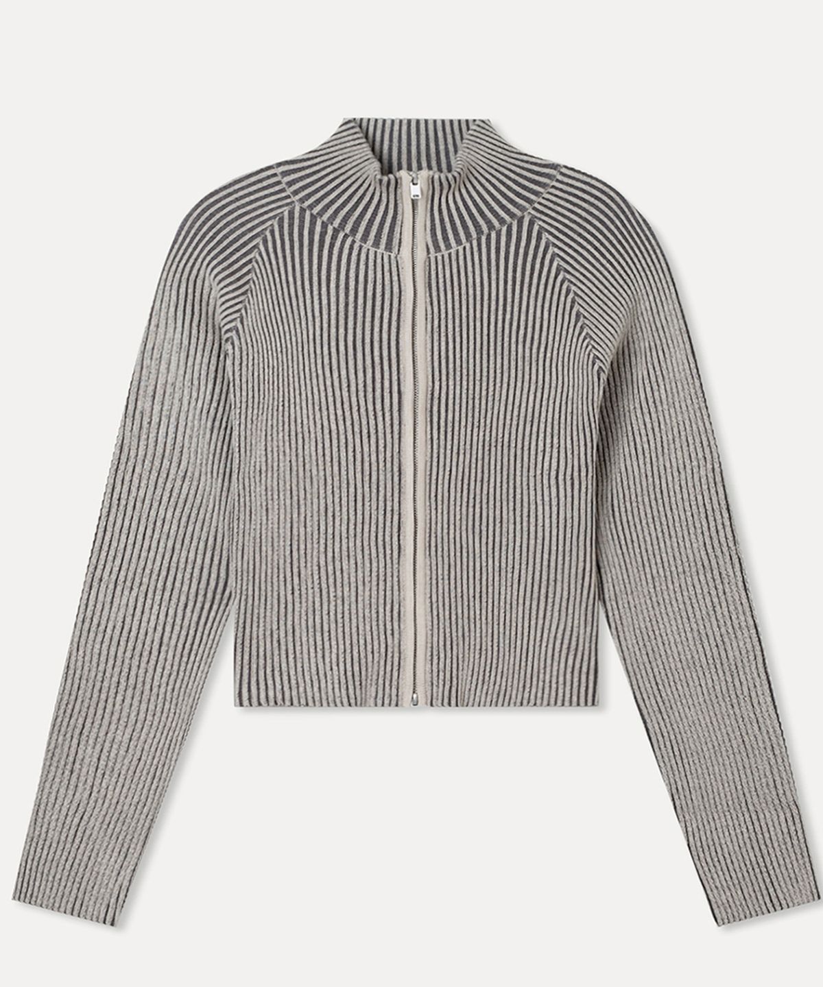 미쏘(MIXXO) 골지 투톤 니트 집업 RE CKFT17T_MIWCKG16QT