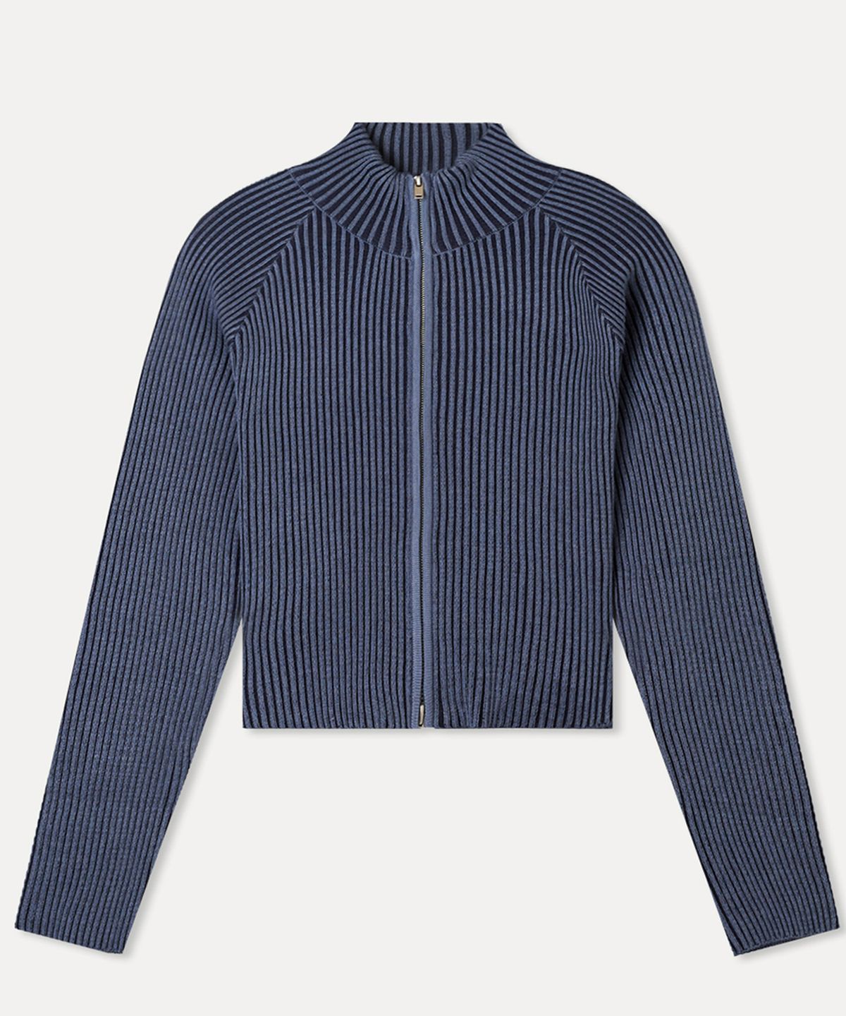 미쏘(MIXXO) 골지 투톤 니트 집업 RE CKFT17T_MIWCKG16QT