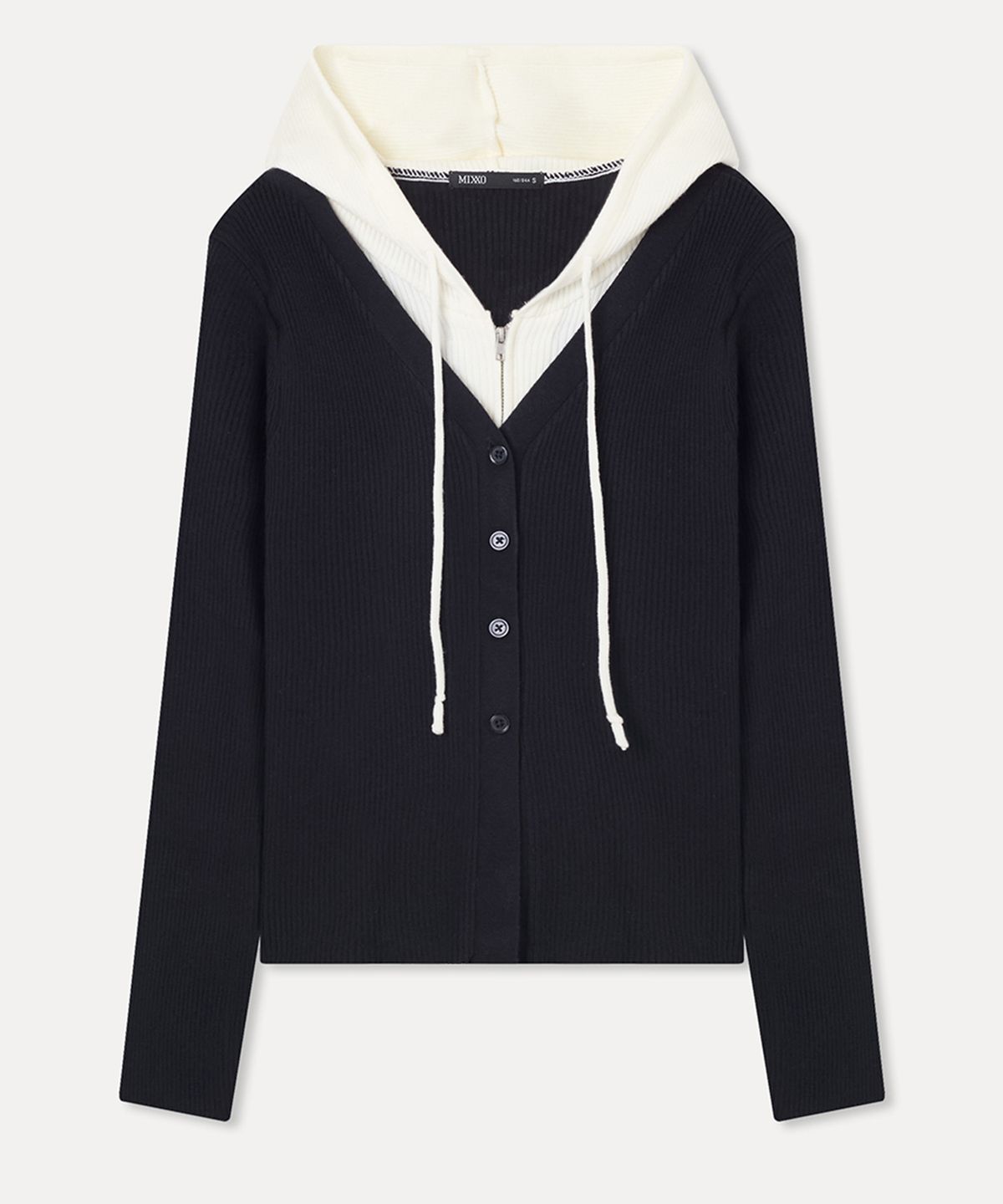 미쏘(MIXXO) 후드 레이어드 가디건_MIWCKG30QT
