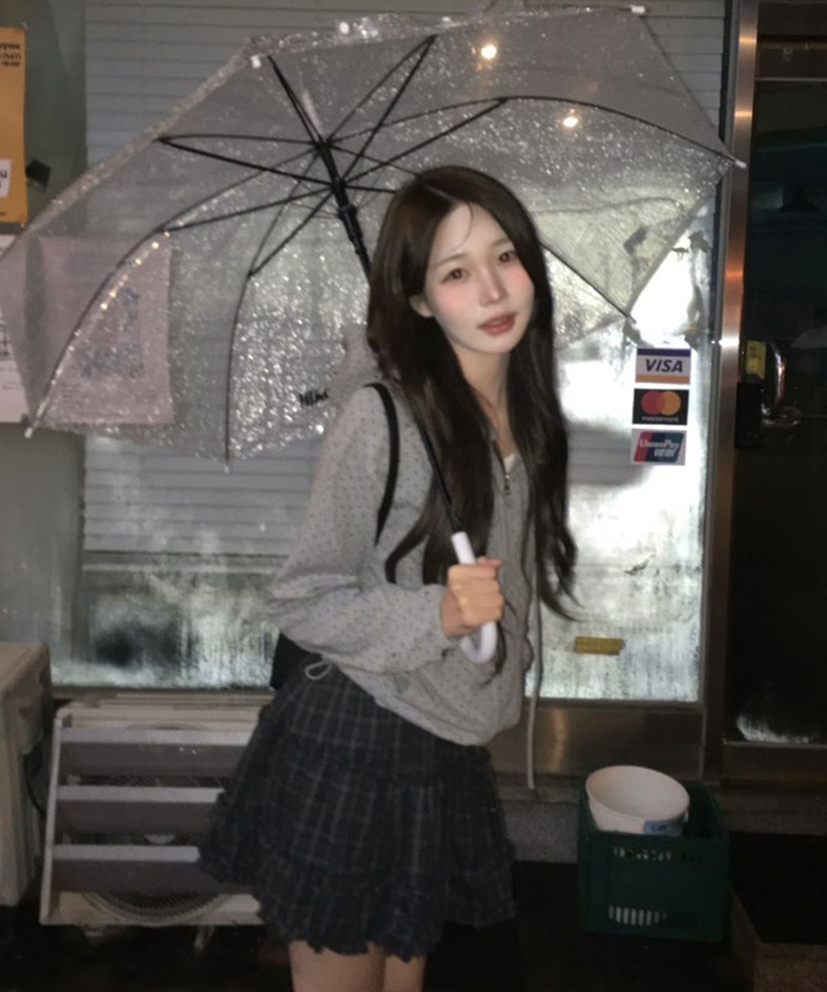 미쏘(MIXXO) 체크 미니스커트_MIWWHG34SS